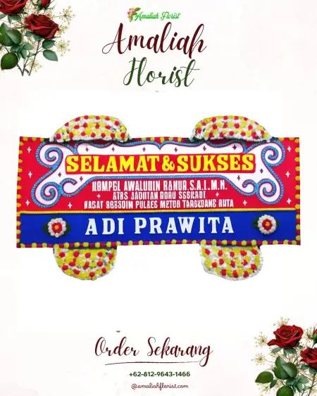 Papan Bunga Ucapan Selamat Hative Besar